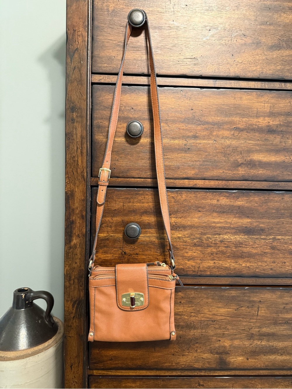 Classic Tan Crossbody Shoulder Bag